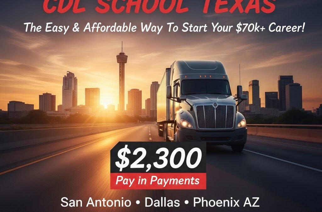 CDL Training Addison TX - Escuela certificada ELDT con soporte en español y horarios de fin de semana en Texas.